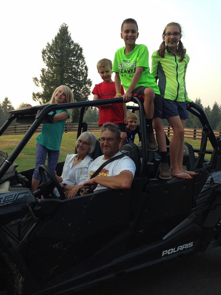 Cousins bonding. Fun day with the Grands.
