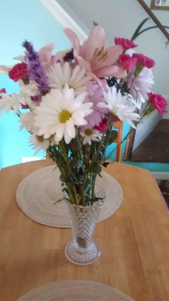 My beautiful flowers for Mother's Day the lilies bloomed
