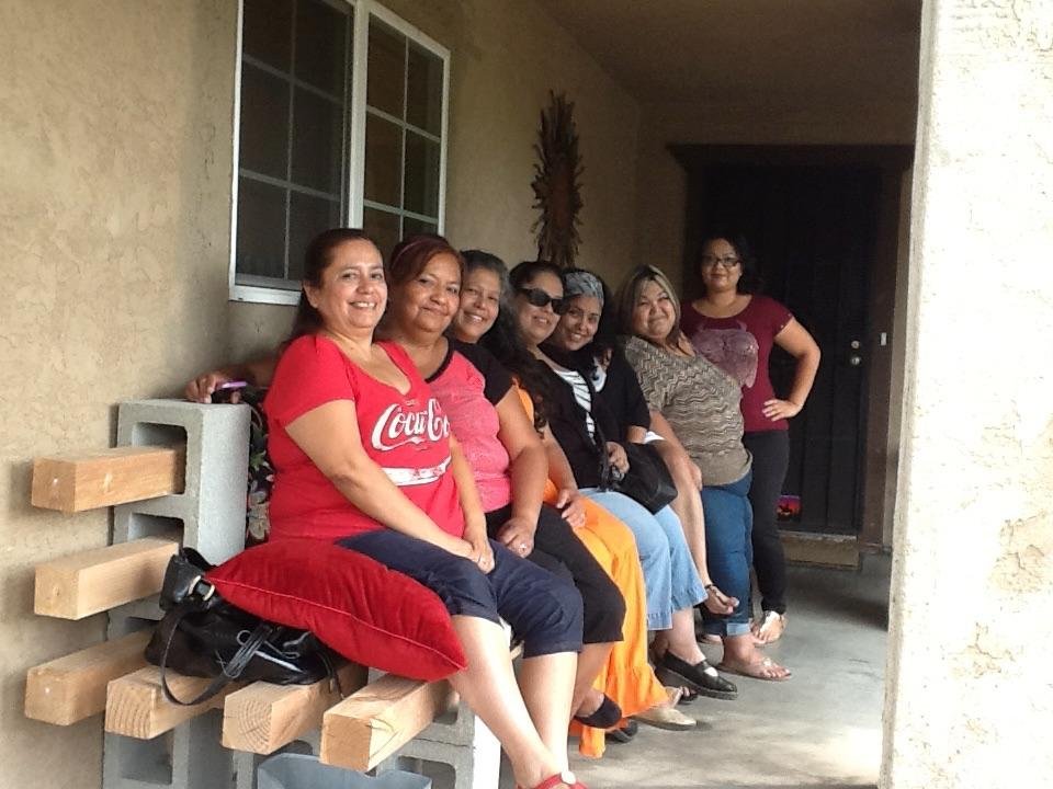 Here we are sharing the memorial bench for Lupe. It was a wonderful time with the girls. Love you all.