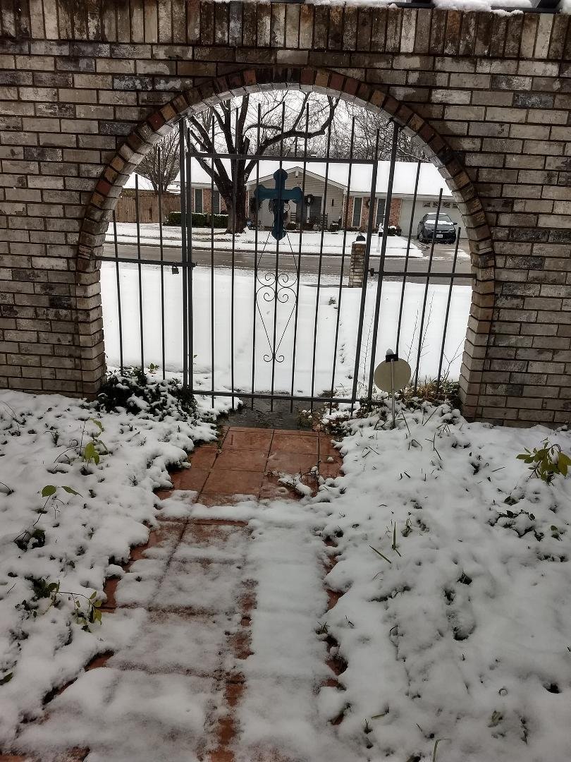 Snow is still falling at 4pm, Sunday, Jan. 10, 2021. Roads are beginning to ice over according to the Bell County Sheriff's report.