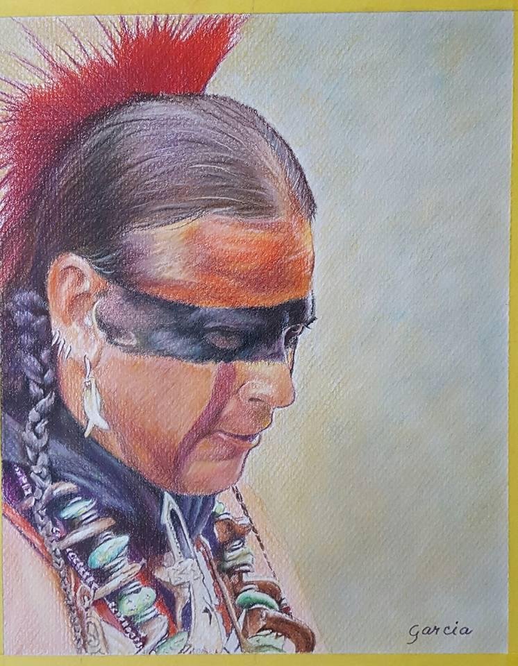 Cherokee story teller. Colored pencil rendering just completed.