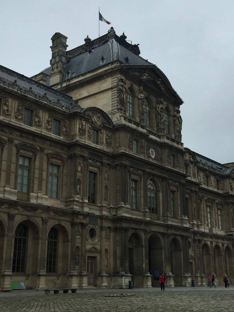 the grounds around the Louvre in Paris, France