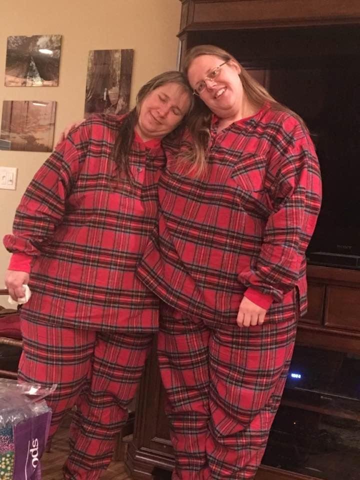"Sisters, sisters, there were never such devoted sisters..." Our "Christmas Twins"