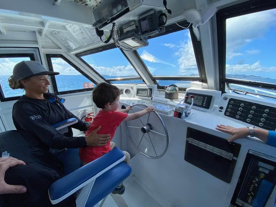 Dex got to drive the ferry to St Thomas!!!