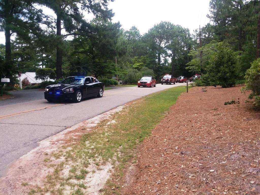 Start of parade with Police Chief Campbell.