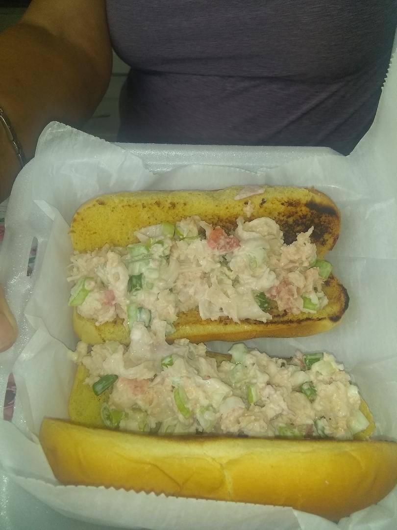 This must be Seafood lunch week because I just stopped at this little food truck I pass all the time and got these with look like delicious lobster rolls to take home after I eat them I will let you know if they were good