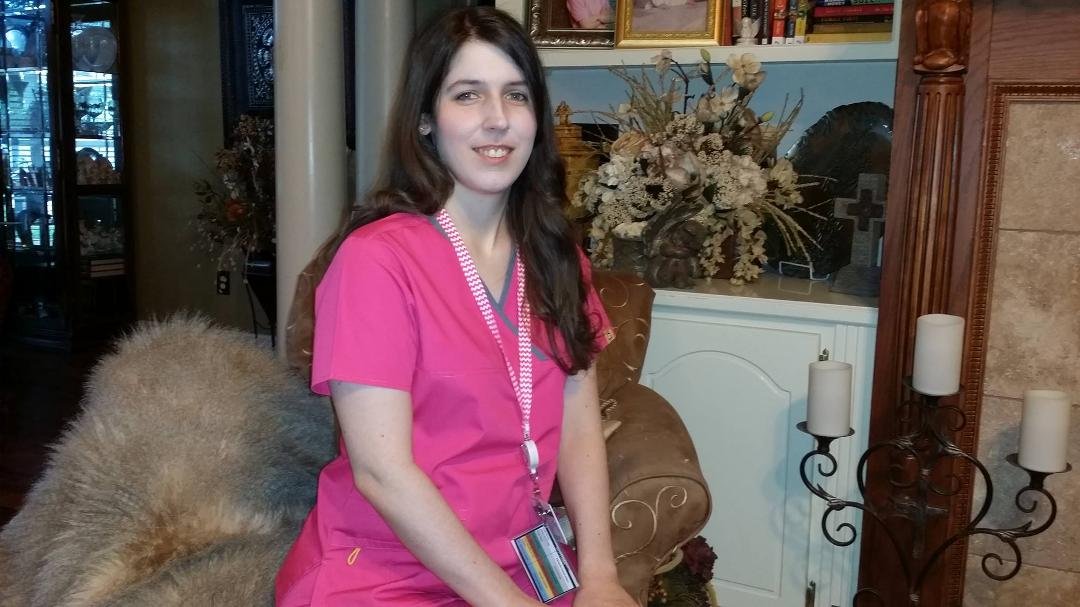 My sweet daughter heading to work!