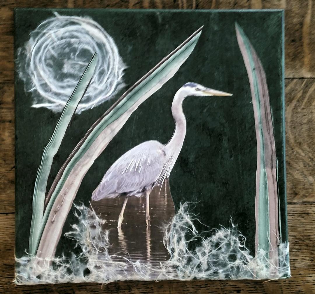 New art. Taking to sell along w/my books at the International Women's Writing Guild conference at Muhlenberg College next week. It came out a few shades darker in the photo than it actually is.
Mixed media..canvas, Acrylic
