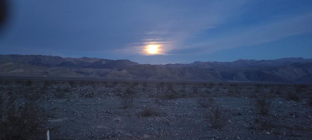 Death Valley moon just before dawn.