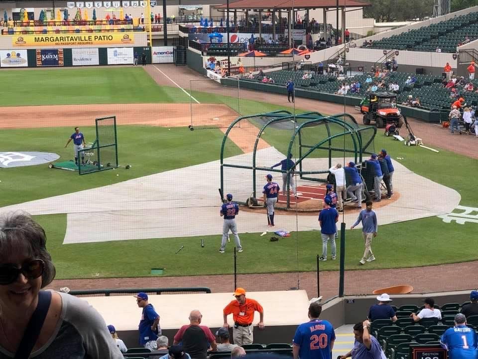 Spring training game Mets and Tigers Lakeland, Fl.