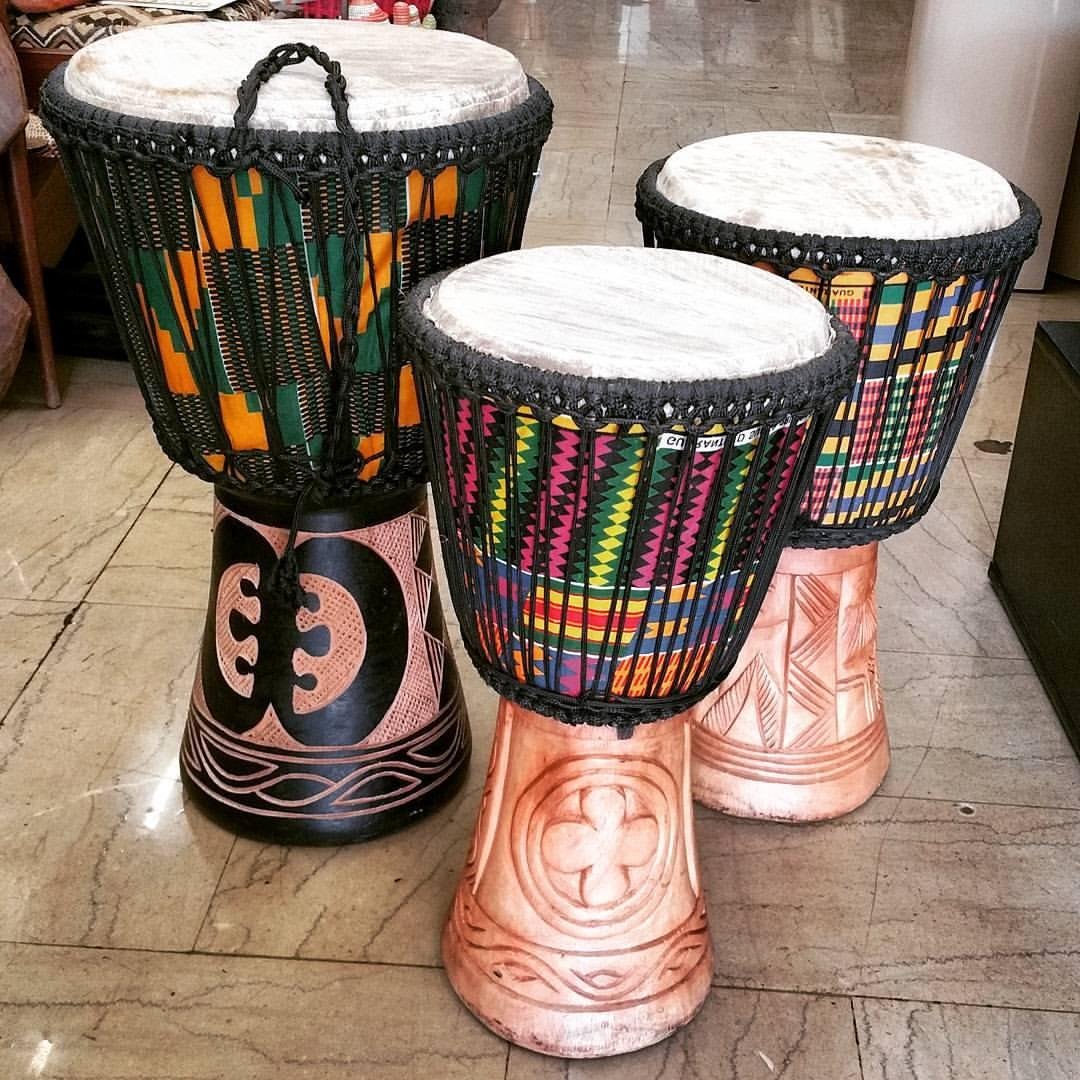 Djembe drums from Ghana. Djembe loosely translates to "Everybody gather together in peace". These drums are for sale today at Village Treasures located at 247 East Broadway, Long Beach, CA. Drums are 20% off!
#villagetr