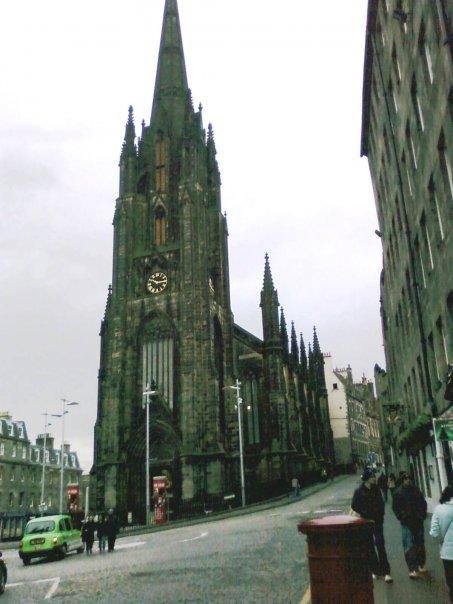 A church near the Castle of Edinburgh.