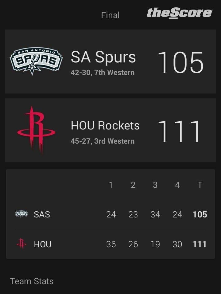 Huge Rocket victory.
