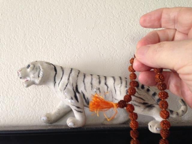 A mantra is recommended to be recited seated, with one’s back straight. But because of a bone-contact arthritis between the first and second lumbar vertebrae, that position is too painful for me so I stand. A good mantra I’