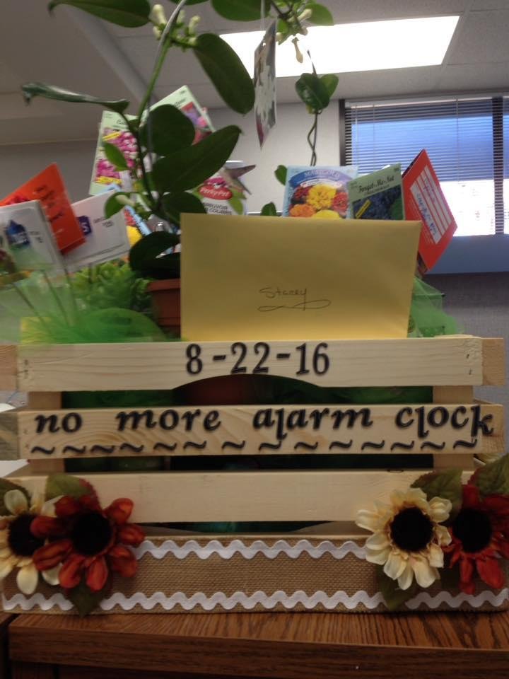 The office ladies surprised me with this beautiful garden gift box made by my 2nd family for my retirement. Thank you Rincon Family!