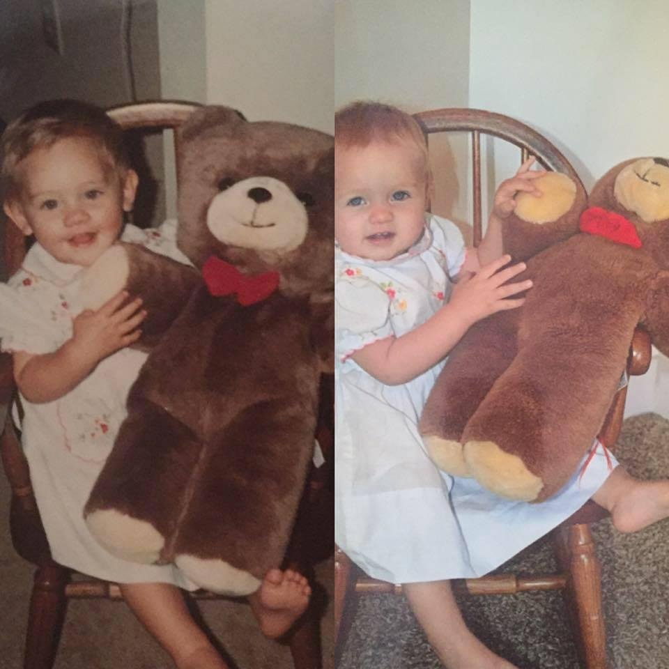 My first daughters first birthday....29 years later, her daughters first birthday!