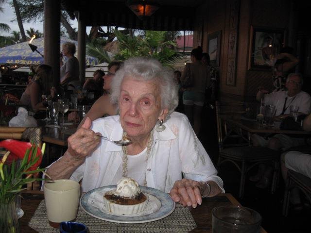 Not as excited about dessert-"Too much food!"