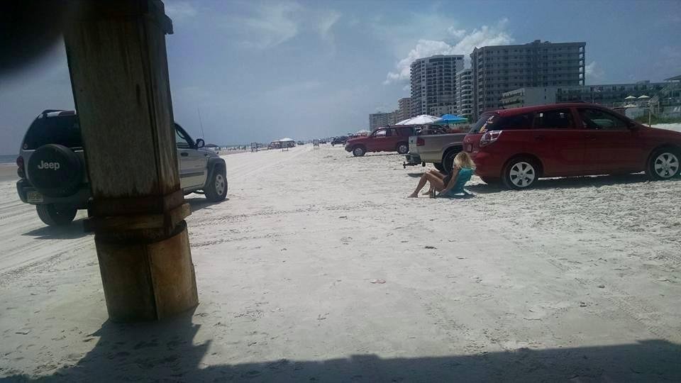 Here is where we are today! Sunglow Pier Port Orange,  Florida! Carol basking in the sun and me basking in the shade under the pier reading Game of Thrones on my Kindle Fire! Wish you could be here! About 82 in the sun and 