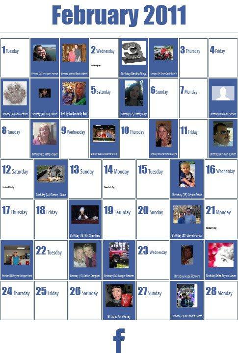 Suzanne Westbrook's album, 2011 Calendar