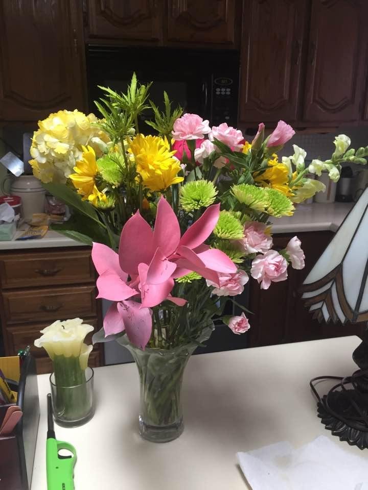 My hubby got me these beautiful flowers
For are anniversary