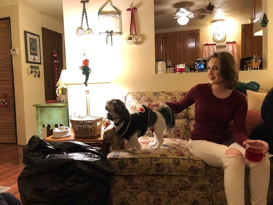 My beautiful grand niece on Christmas Eve.