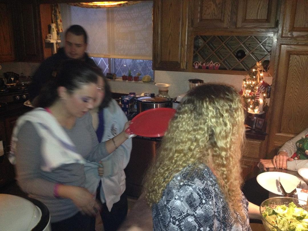 Over 60 friends and family enjoying our first Italian Christmas!!