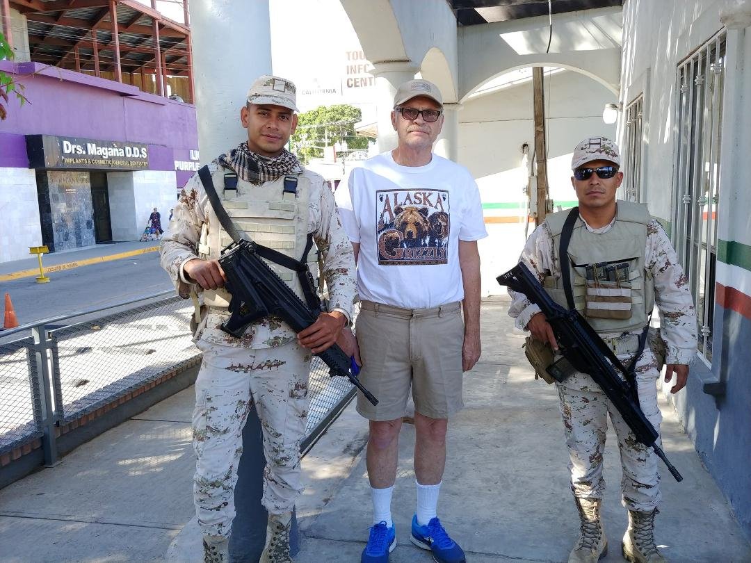 My Federali security detail in Los Algodones, Baja California!