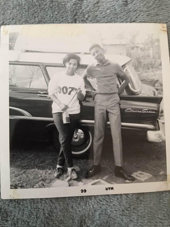 I finally found this picture of me and Eddie in Live Oak FL in 1966. This is my favorite picture from my teenage years. Me and my fav Cuz were 17. Loved him so much; we had so much fun back then.