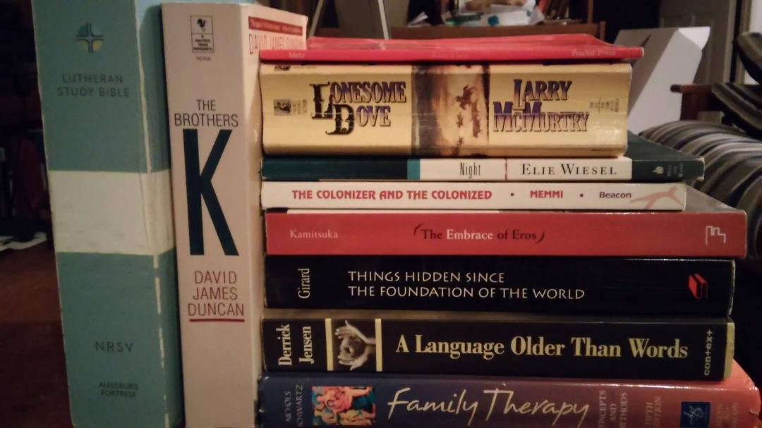 My cousin Becky tagged me to share 10 books that have made a significant impact on me. It was of course tough to keep it at that, and there are many runners up. I did what I could.