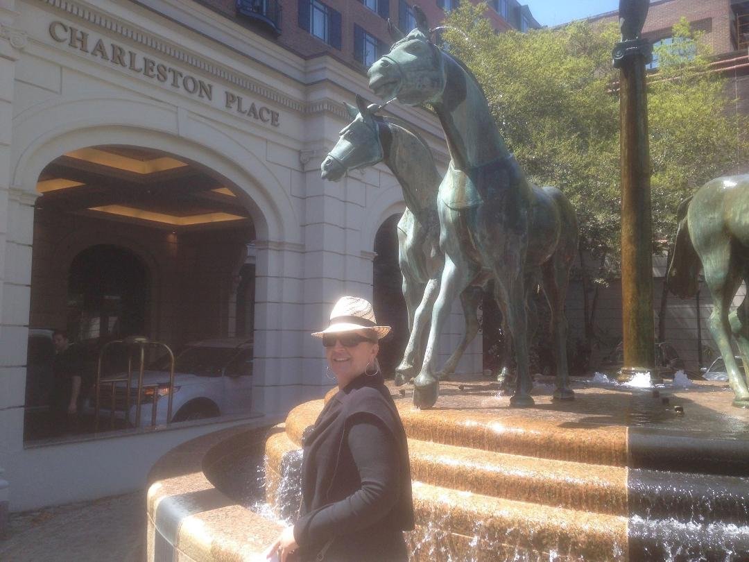 My Lovely Friend Jen, Outside the Charleston Place Hotel 4/6/2015