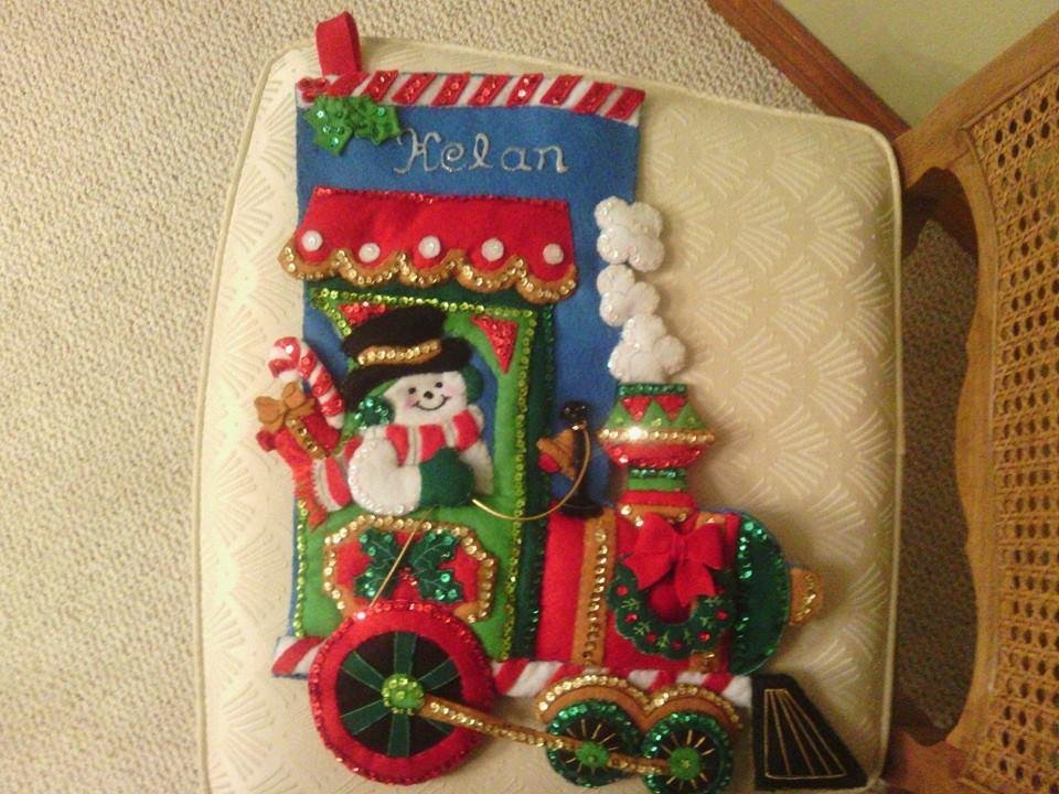 FINALLY! It took me forever to finish my grandson's stocking. Just in time for Santa to fill it.
