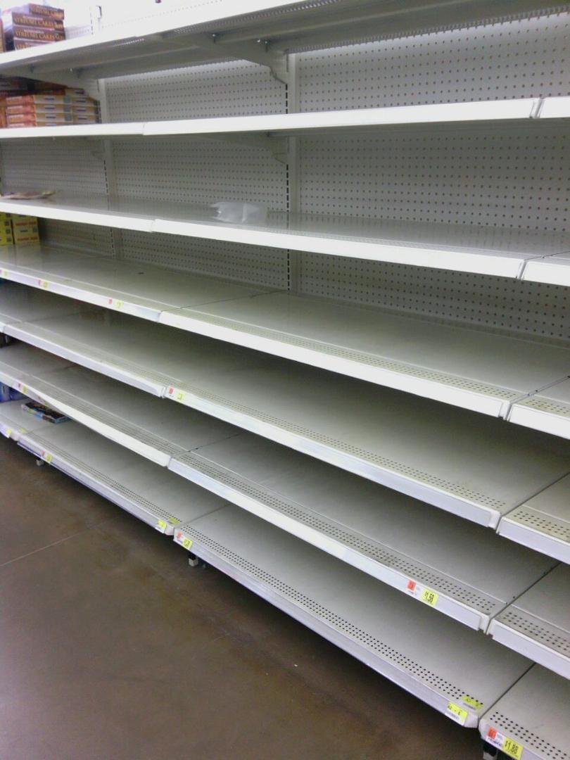Bread shelf in Rockmart Walmart