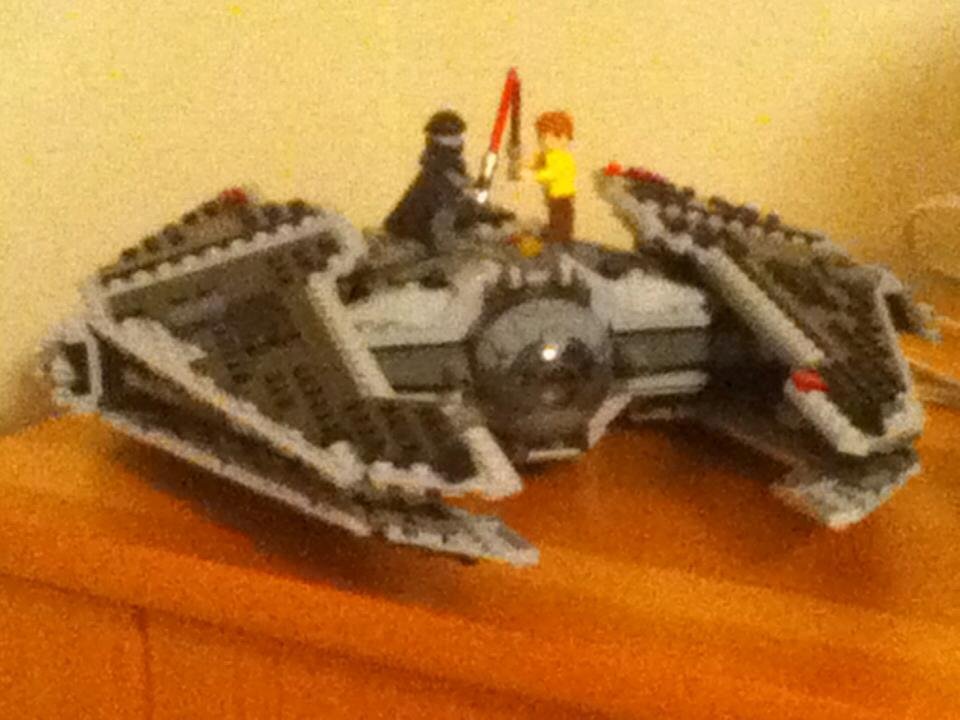 Star Wars 7 and Santa Claws gave Luke Skywalker a wooded light-saver and Darth Sidious a real red light-saver!
Dec 18!