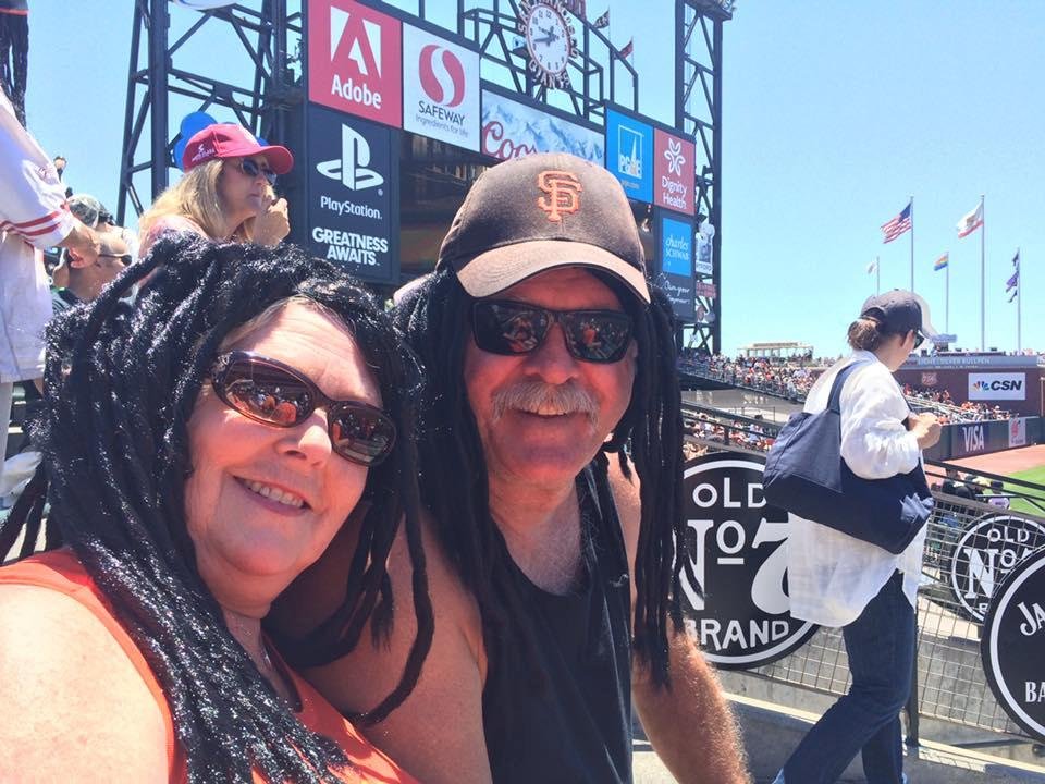 Well we made it home, had a great time! We even supported our pitcher Johnny Cueto,haven't had hair that long since the 70's! Didn't last long, it had to come off, was too hot!