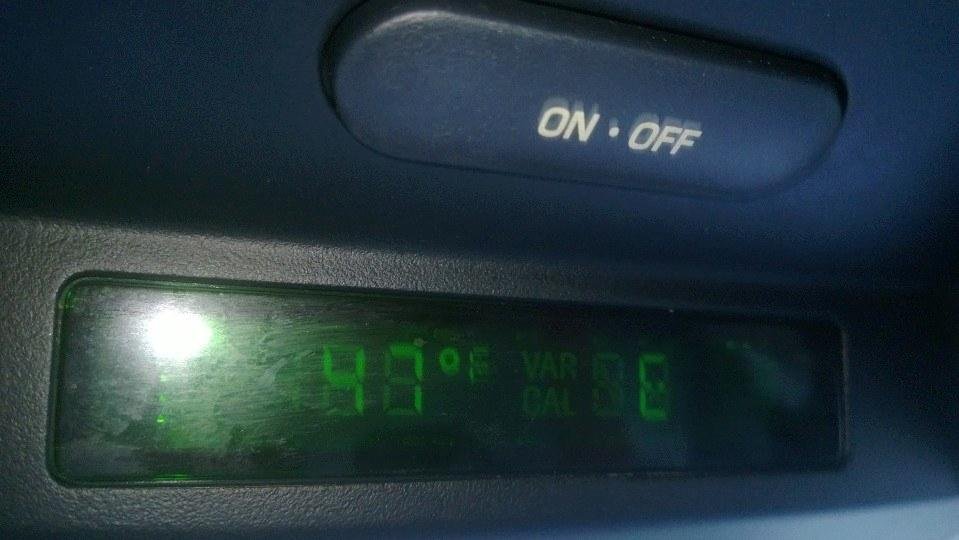 It's one thirty pm and still cold.