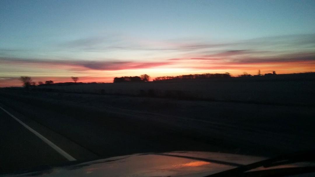 Stay Golden Ponyboy! A sweet Sunrise on my way to work.