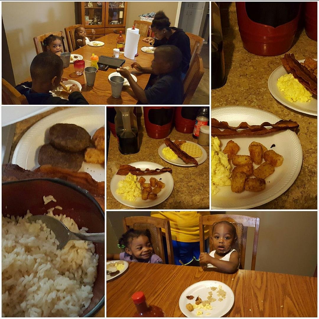 Early mothers day breakfast the kids enjoyed it look at that face
