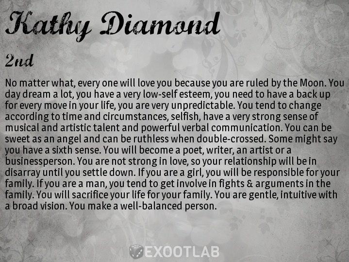 Kathy Diamond's album, Birthday Says About You Photos