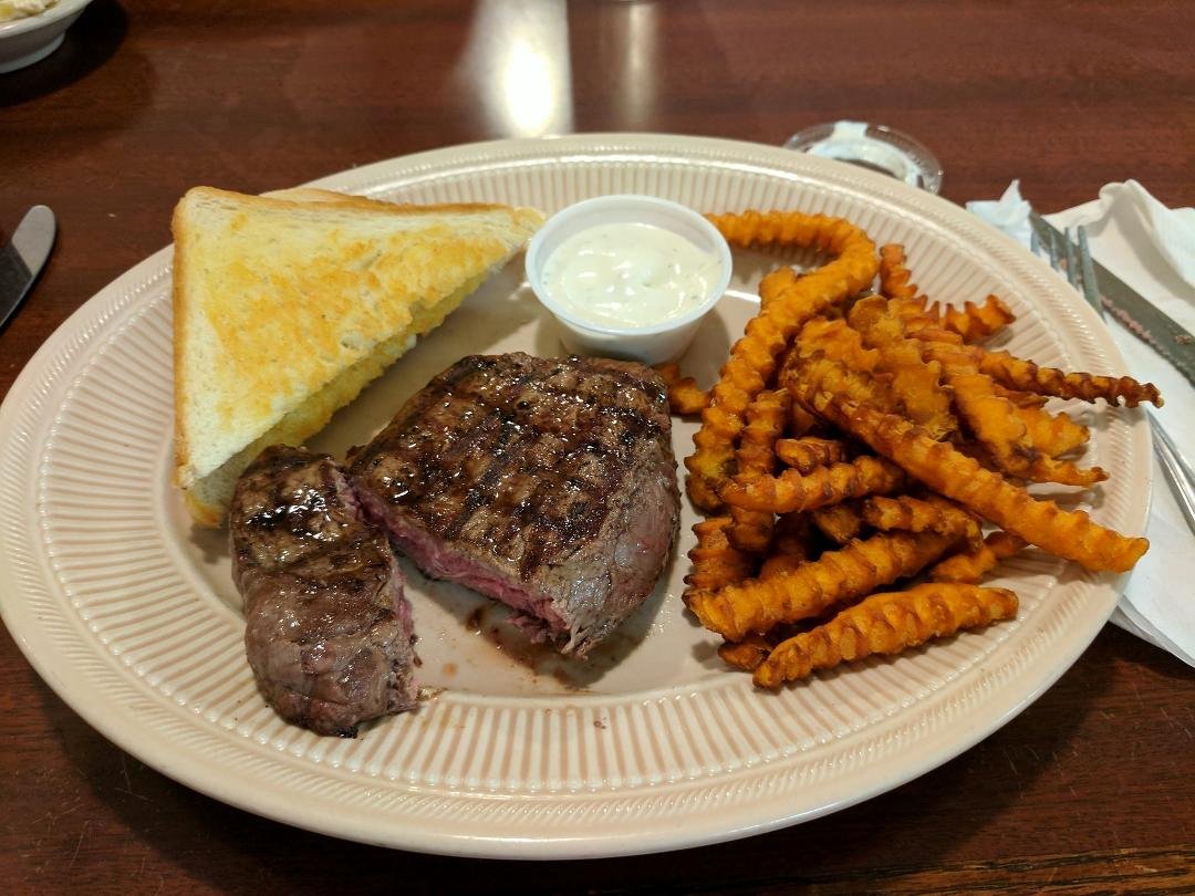 Steak & Sweet Potato fries @ Johns Place: A Family Restaurant