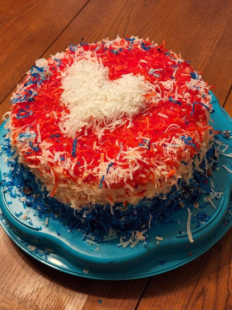Ashtyn's patriotic Father's Day cake. It was delicious as always!!