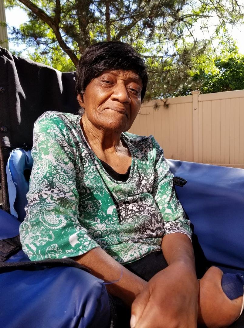 On the patio with my Mom soaking up this sunshine.