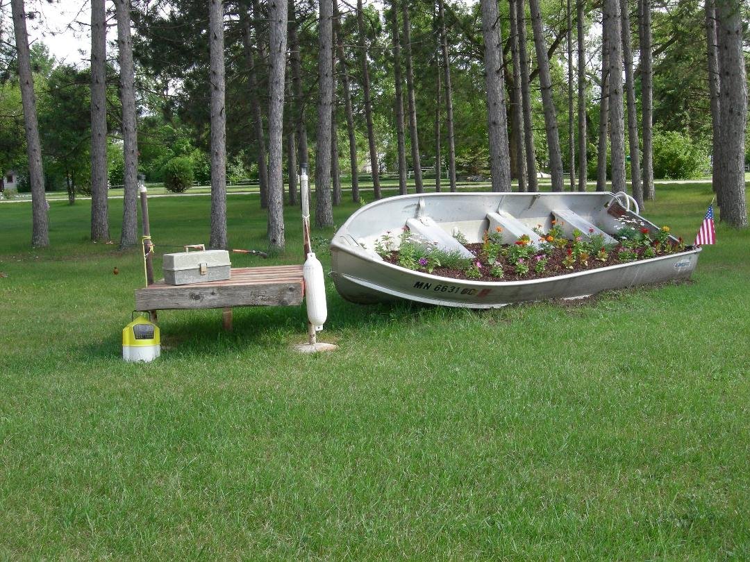 Added a dock to my front lawn sculpture.