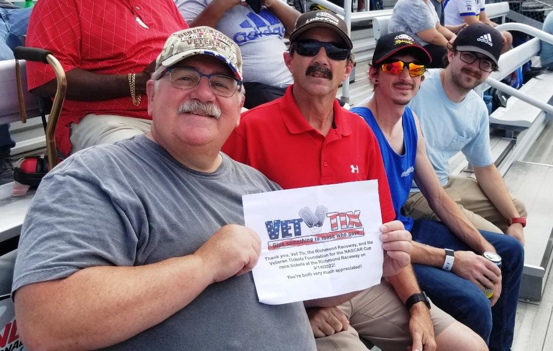Had a great time at the Richmond NASCAR race today with my brother Joe and his sons. Watching Harvick dominate the 3rd Stage and win for the 2nd week in a row was awesome!! If you're an eligible veteran and not signed up wi