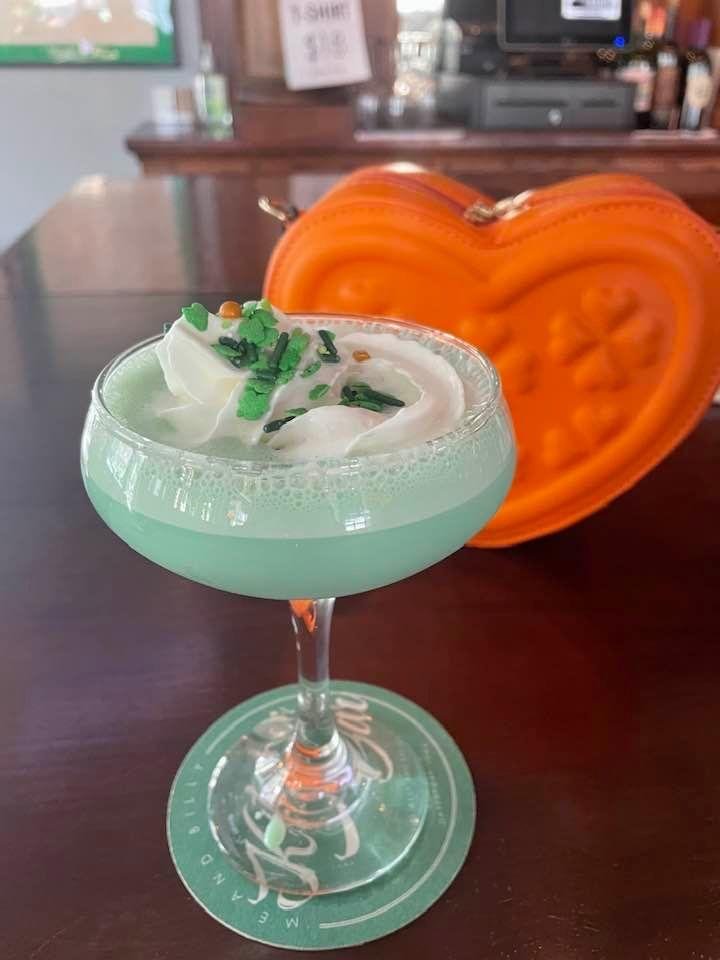 At me & Billy’s doing Irish drink. 🍀
