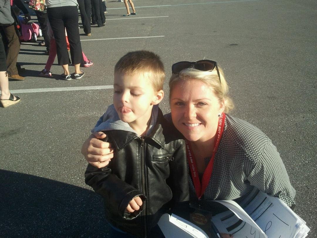 This my little buddy with Jenni from Hot 89.9