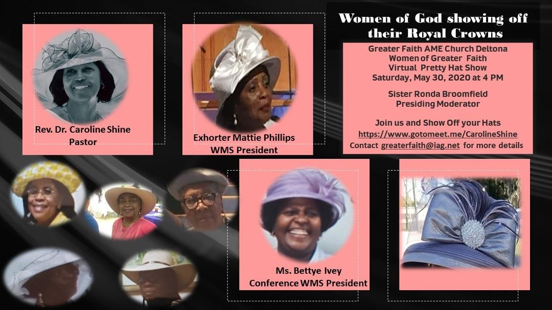 To our FB friends and relatives. May the Lord continue to protect, guide and keep us safe during this pandemic. Our church, Greater Faith AME Church of Deltona Florida is having a Fund Raising event on Saturday, May 30, 2