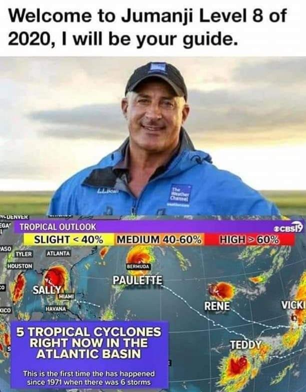 And couldn't have a better stereotype for a guide - the overexcited meteorologist.