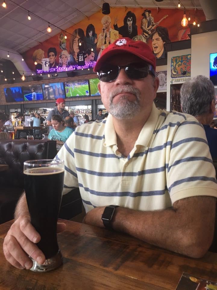 Enjoying our Sunday Brunch in Dallas with my first beer!