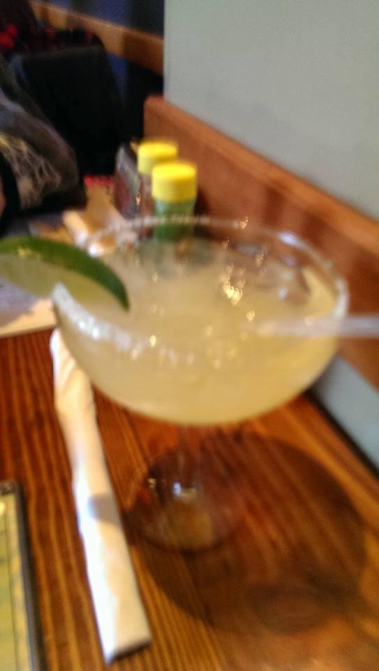 Oh no Melissa couldn't drink her Margarita (too strong) so I had to finish it!