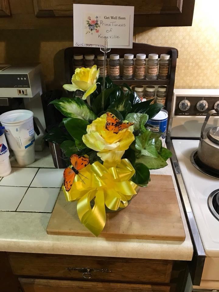 Here is a picture of the nice flowers that were sent to me after I got out of the hospital. Very much appreciated